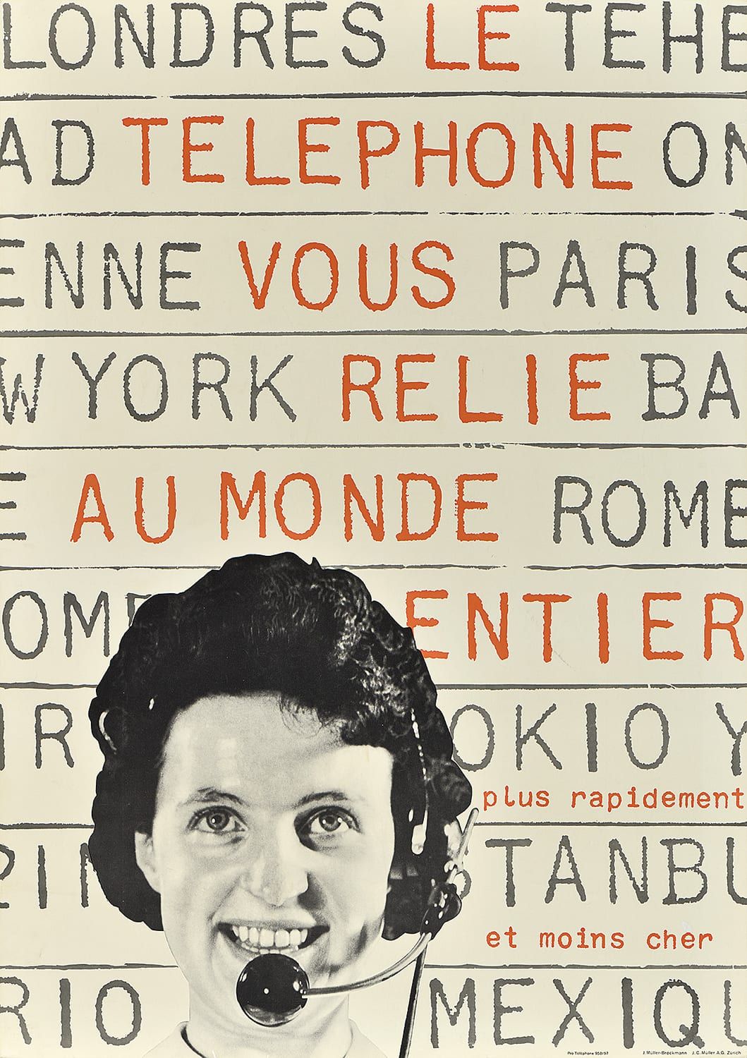 London Telephone poster by Josef Müller-Brockmann